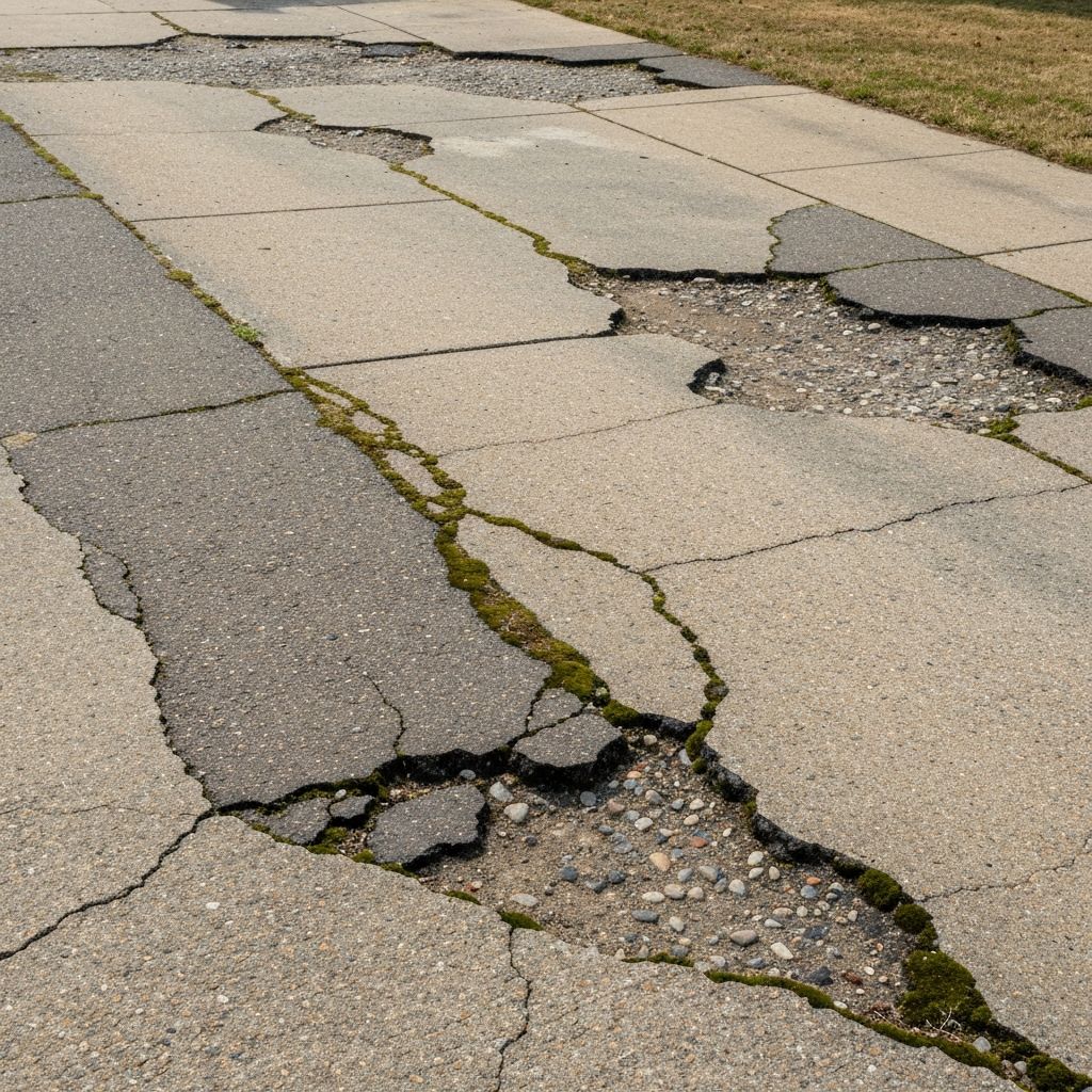 Before Driveway Resurfacing